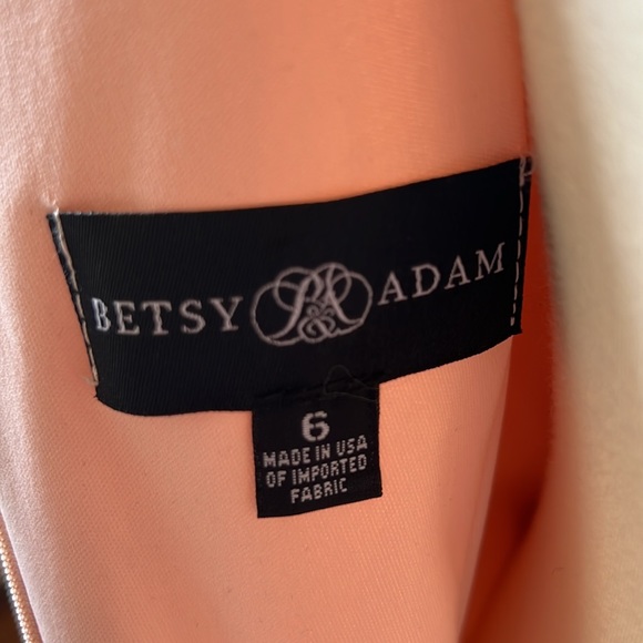 Betsy & Adam Draped Shell Pink MOB Dress - Picture 9 of 13